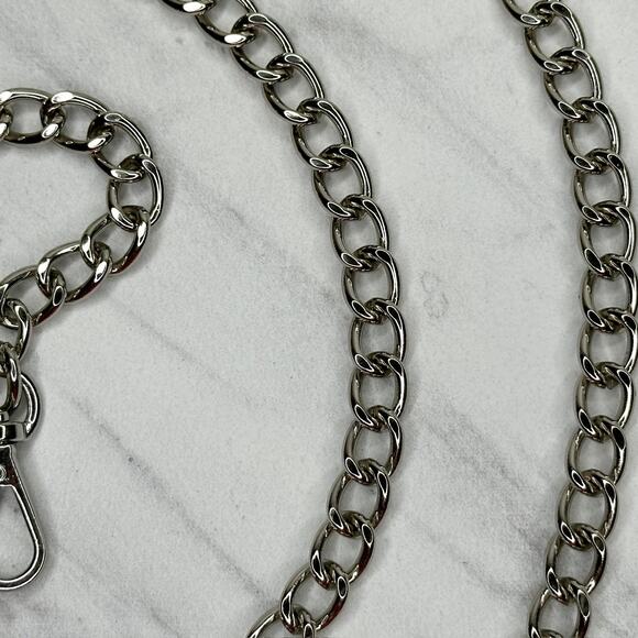 Silver Tone Chain Link Purse Handbag Bag Replacement Strap - Picture 11 of 13